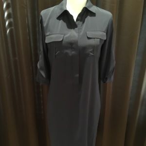 Navy shirt dress